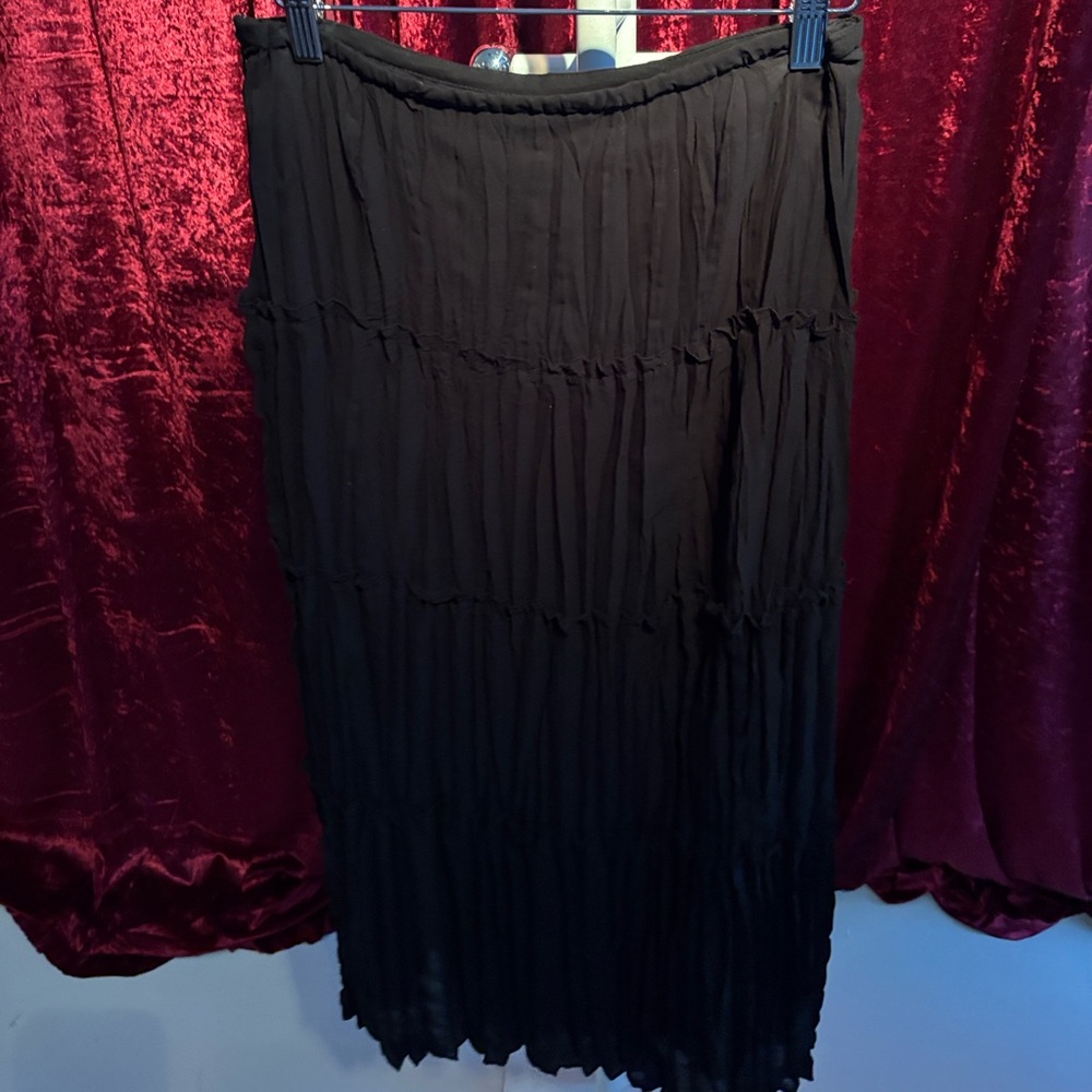 Black midi Skirt boho style